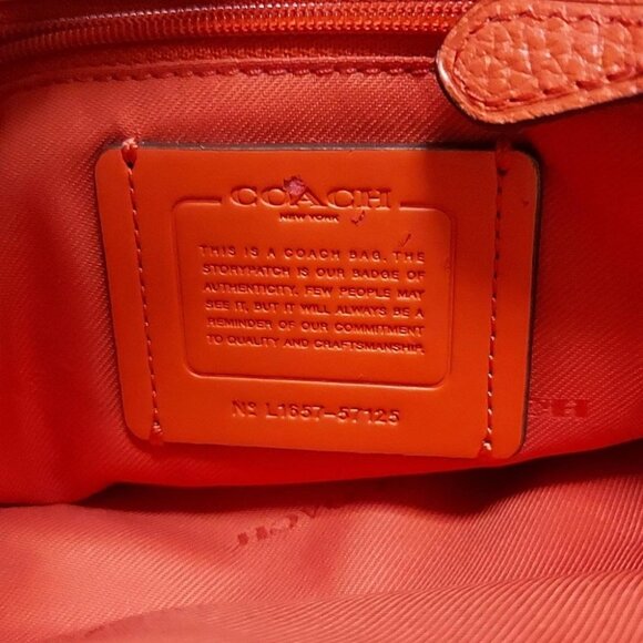 COACH Orange Leather Shoulder Bag - Picture 6 of 9